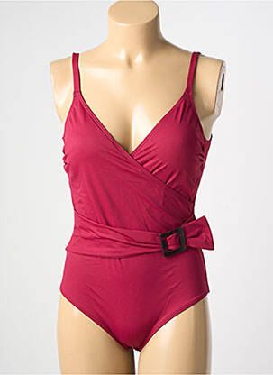 Maillot de bain 1 pièce stretch haut triangles violet SIMONE PERELE femme