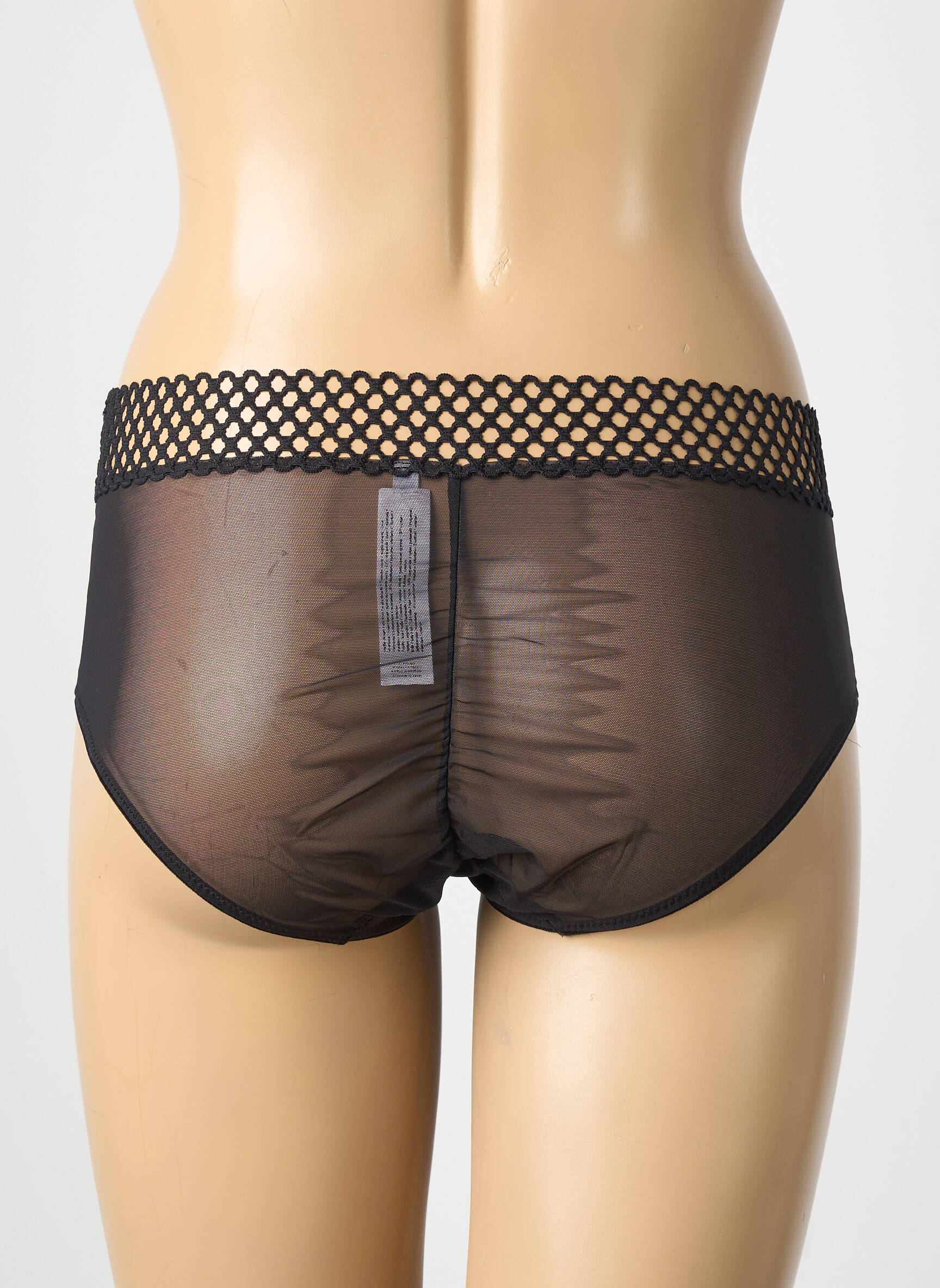 Shorty tissage satiné noir CHANTELLE femme