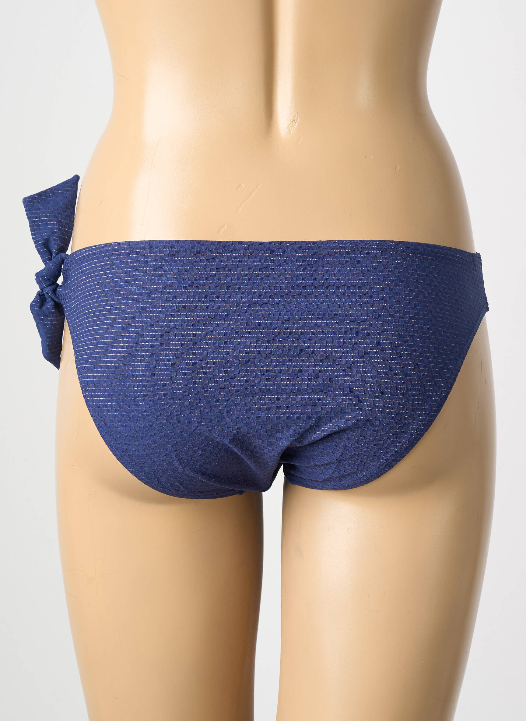 Bas de maillot de bain effet matière satinée culotte bleu SIMONE PERELE femme