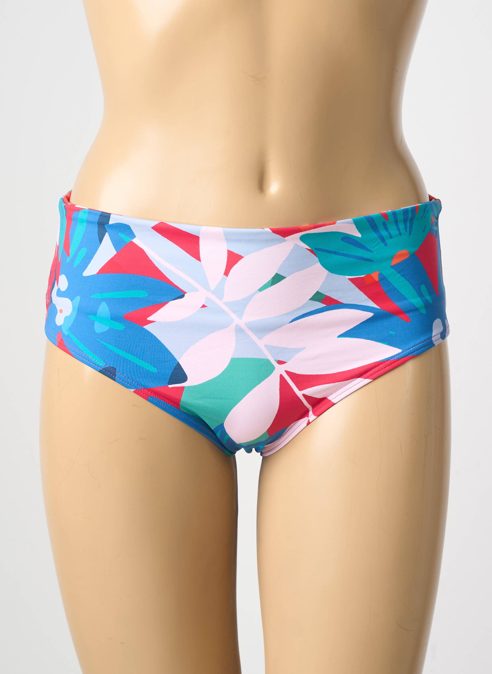 Bas de maillot de bain imprimé fantaisie culotte bleu SIMONE PERELE femme