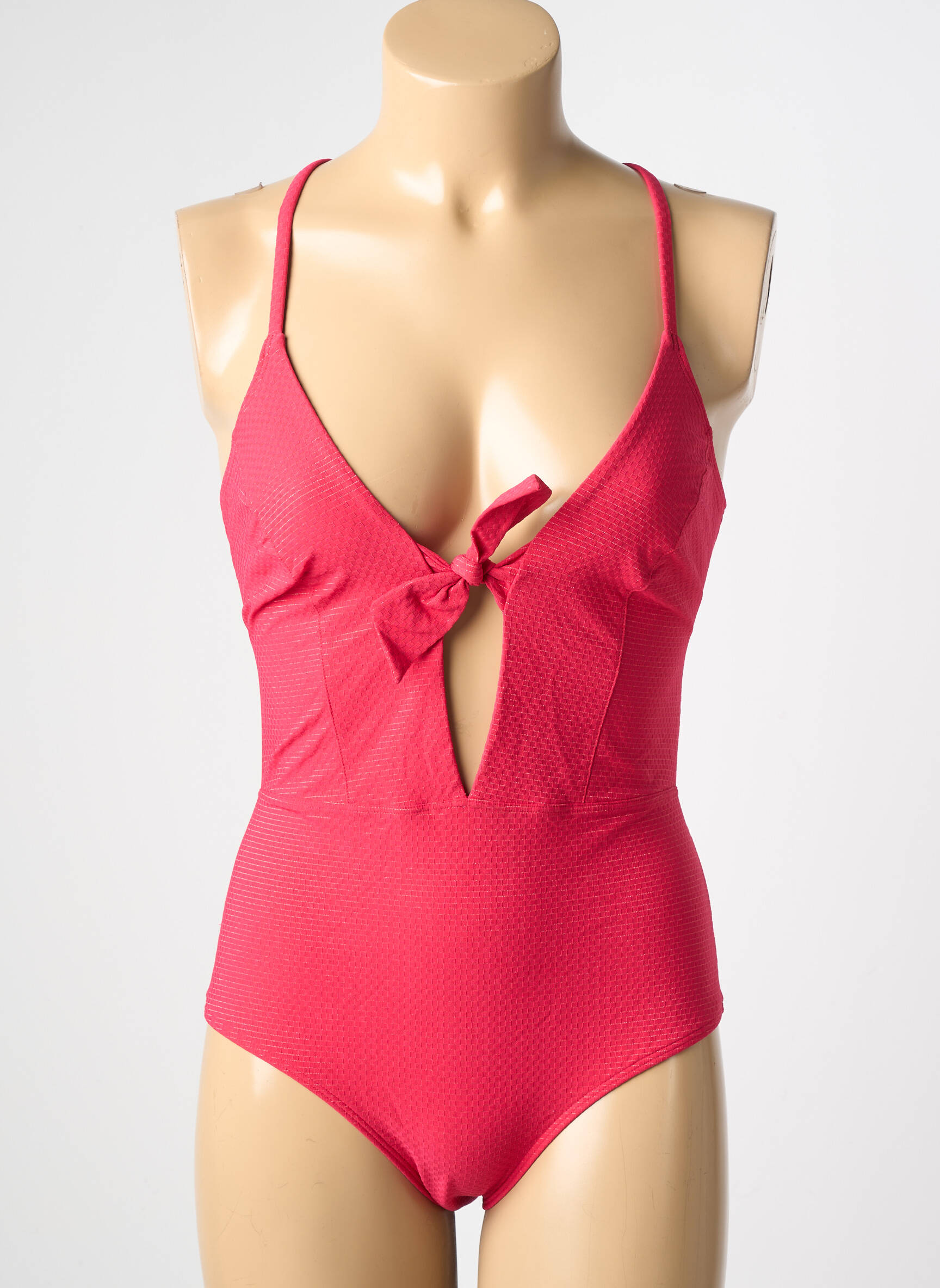 Maillot de bain 1 pièce stretch haut triangles rose SIMONE PERELE femme