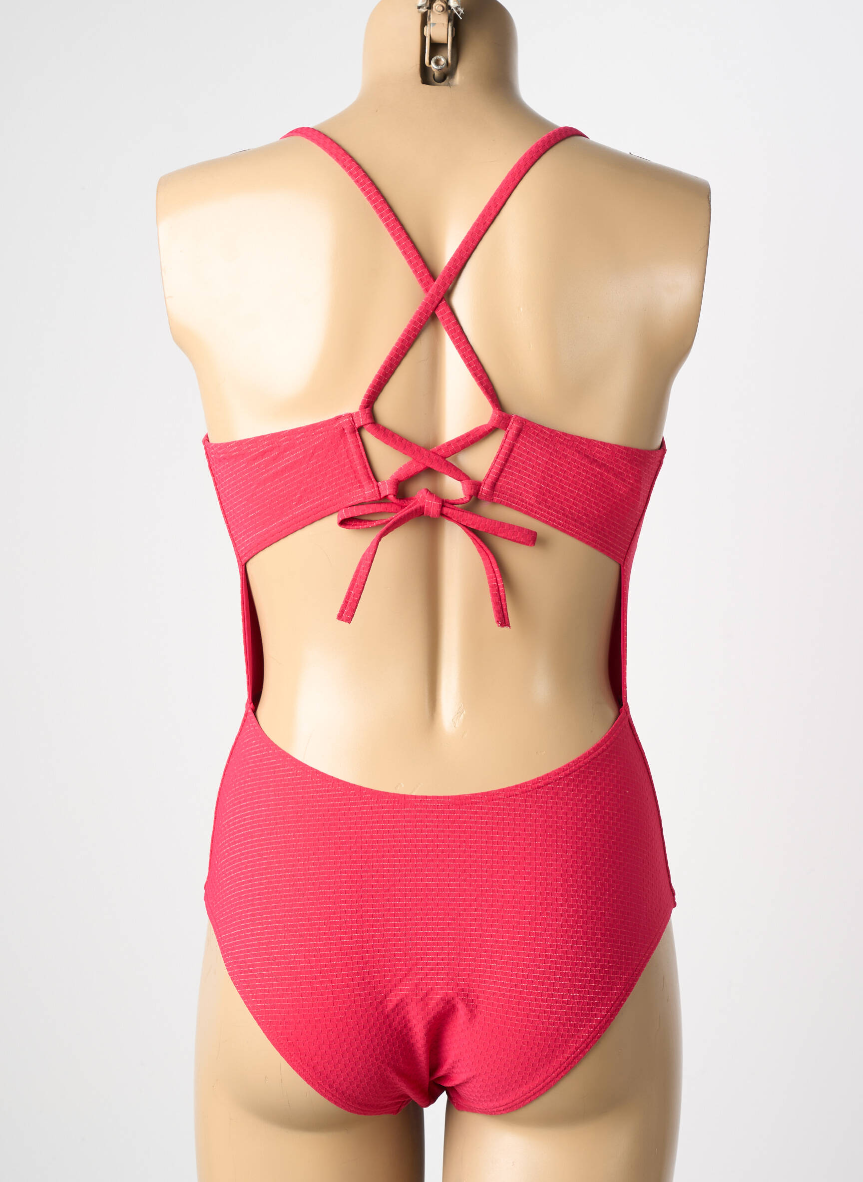 Maillot de bain 1 pièce stretch haut triangles rose SIMONE PERELE femme