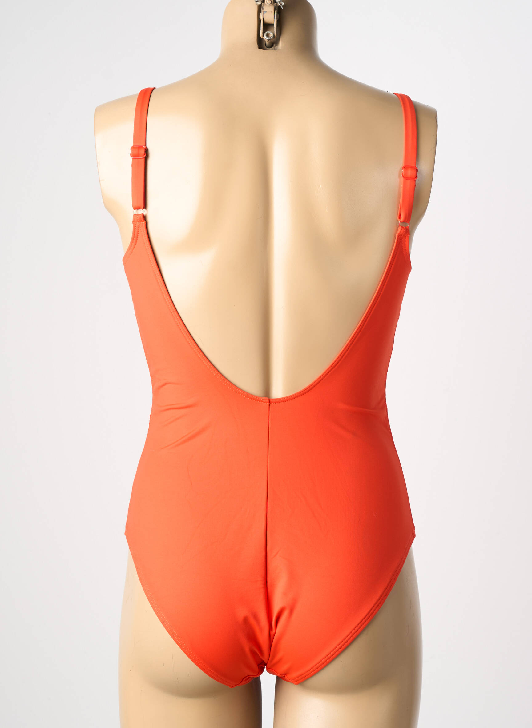 Maillot de bain 1 pièce stretch haut triangles orange SIMONE PERELE femme