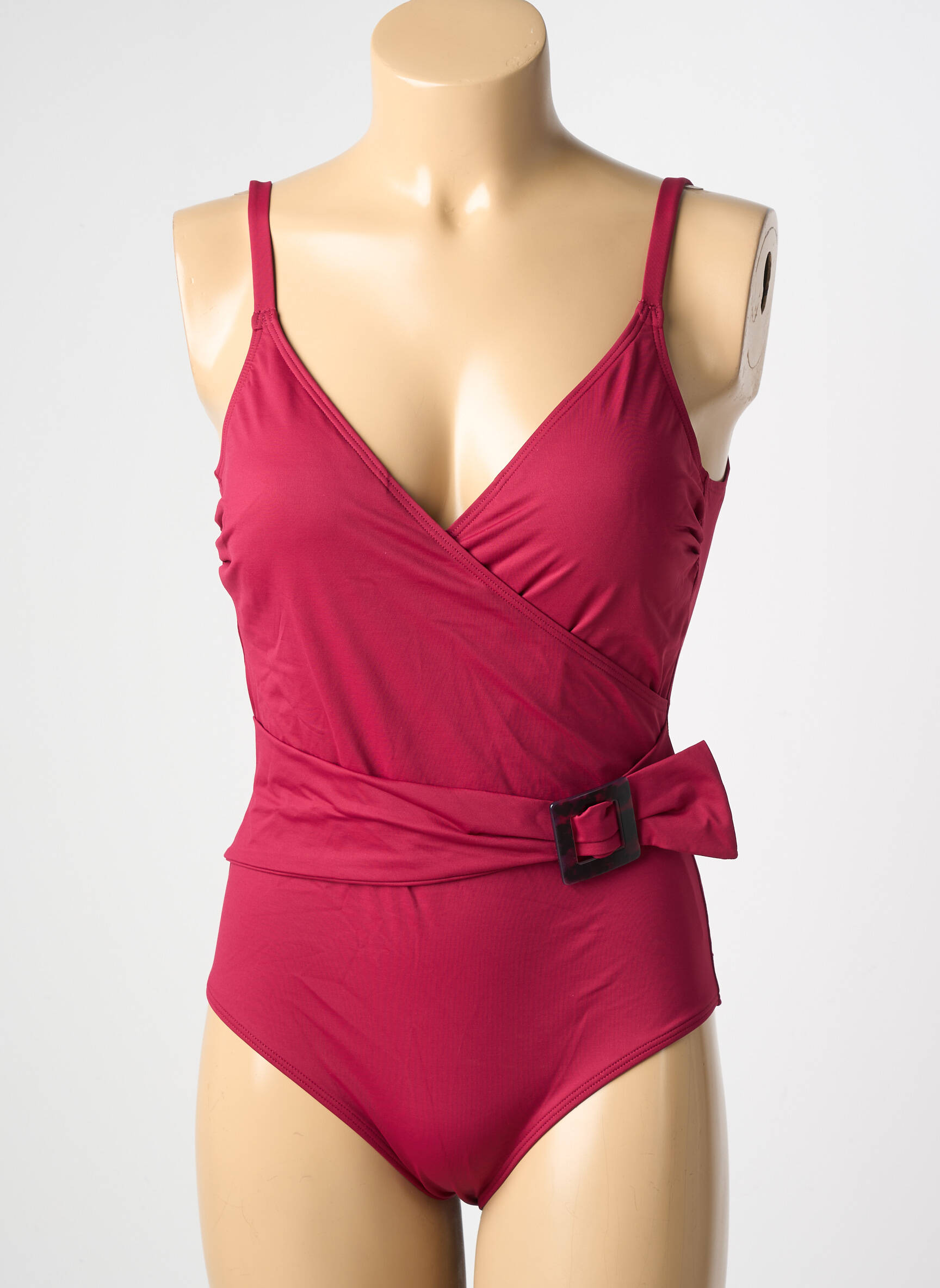 Maillot de bain 1 pièce stretch haut triangles violet SIMONE PERELE femme