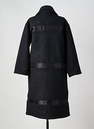 Manteau long coupe cintrée sans capuche noir EVER SASSY femme