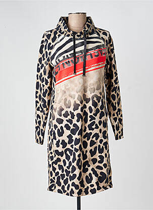 Robe courte manches longues manches longues beige TUZZI femme