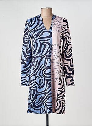 Robe courte manches longues manches longues bleu TUZZI femme