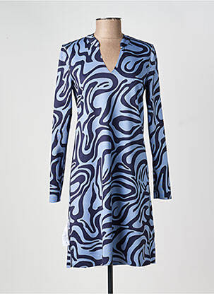 Robe courte manches longues manches longues bleu TUZZI femme