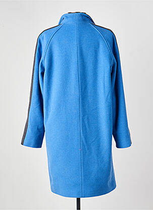 Manteau long coupe cintrée sans capuche bleu FASHION S.A femme