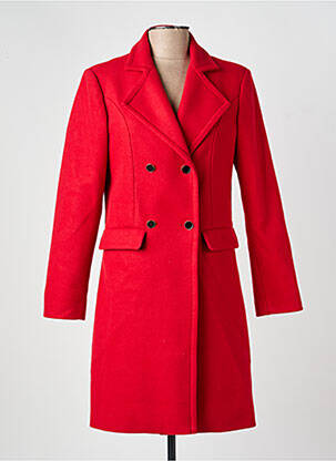Manteau long coupe cintrée sans capuche rouge C.MISSARO femme