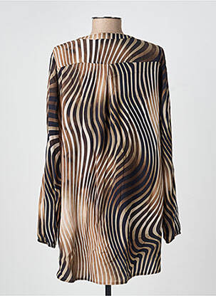 Tunique manches longues imprimé fantaisie marron TUZZI femme