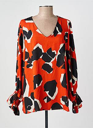 Blouse manches longues manches longues orange JOSEPH RIBKOFF femme