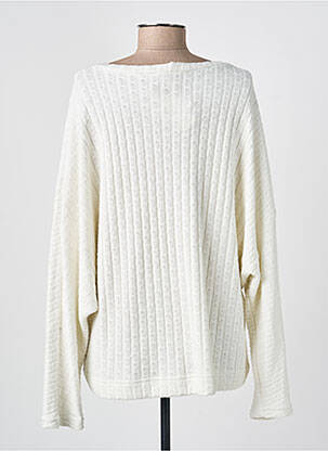 Pull coupe droite manches longues beige FRANCK ANNA femme