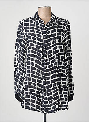 Tunique manches longues imprimé fantaisie noir TUZZI femme