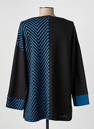 Pull coupe droite manches longues bleu FRANCK ANNA femme