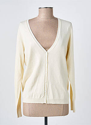 Gilet manches longues resserrée sur le bas beige ÉTYMOLOGIE femme