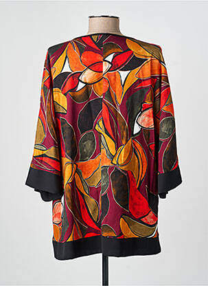 Blouse imprimé fleurs manches 3/4 orange GREGORY PAT femme