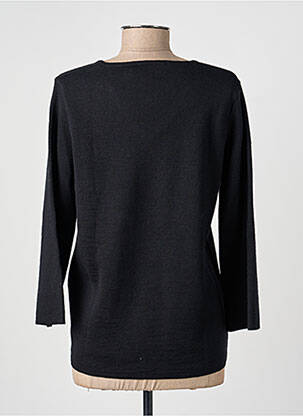 Pull coupe cintrée manches 3/4 noir GRIFFON femme