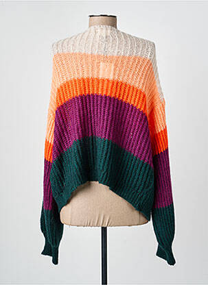 Gilet manches longues resserrée sur le bas violet LOLA ESPELETA femme