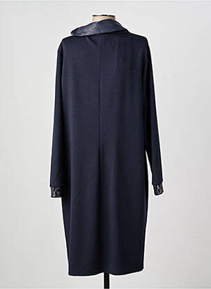 Robe mi-longue manches longues manches longues bleu TUZZI femme