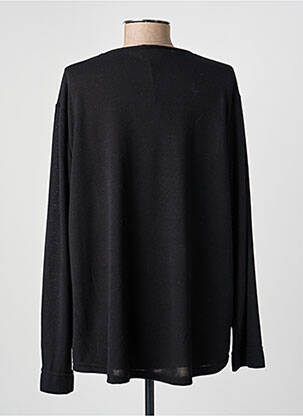 Pull coupe cintrée manches longues noir FRANCK ANNA femme