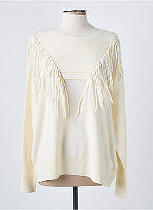 Pull coupe cintrée manches longues beige MAUD & SACHA femme