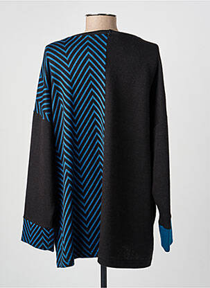 Pull coupe droite manches longues bleu FRANCK ANNA femme