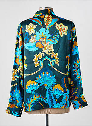 Chemisier imprimé fleurs manches longues bleu GREGORY PAT femme