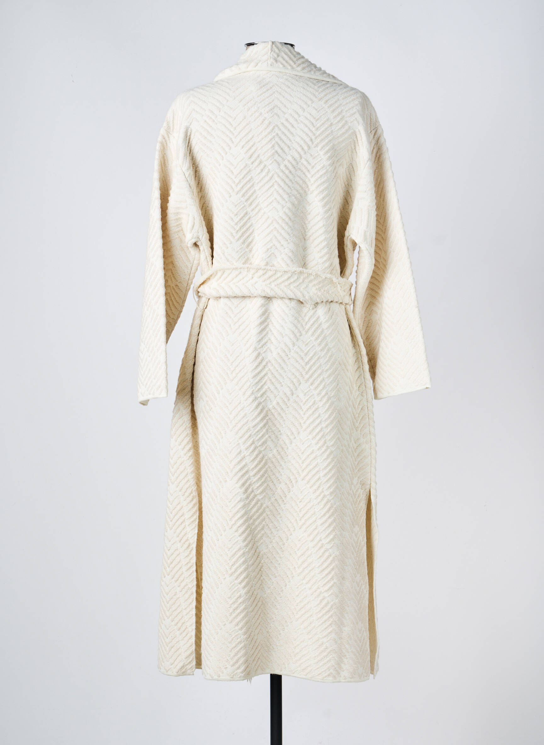 Manteau long coupe cintrée sans capuche beige CATNOIR femme