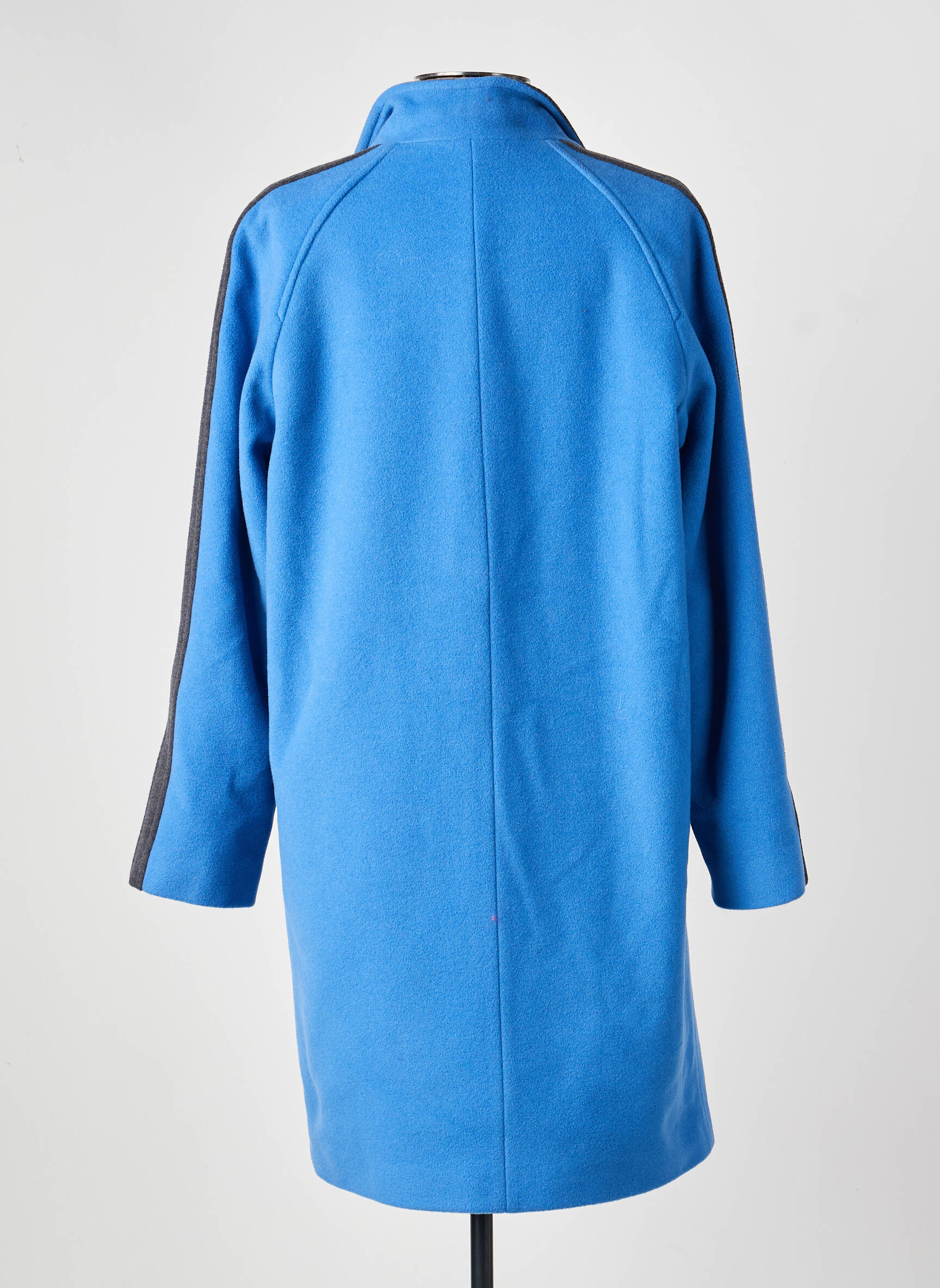 Manteau long coupe cintrée sans capuche bleu FASHION S.A femme