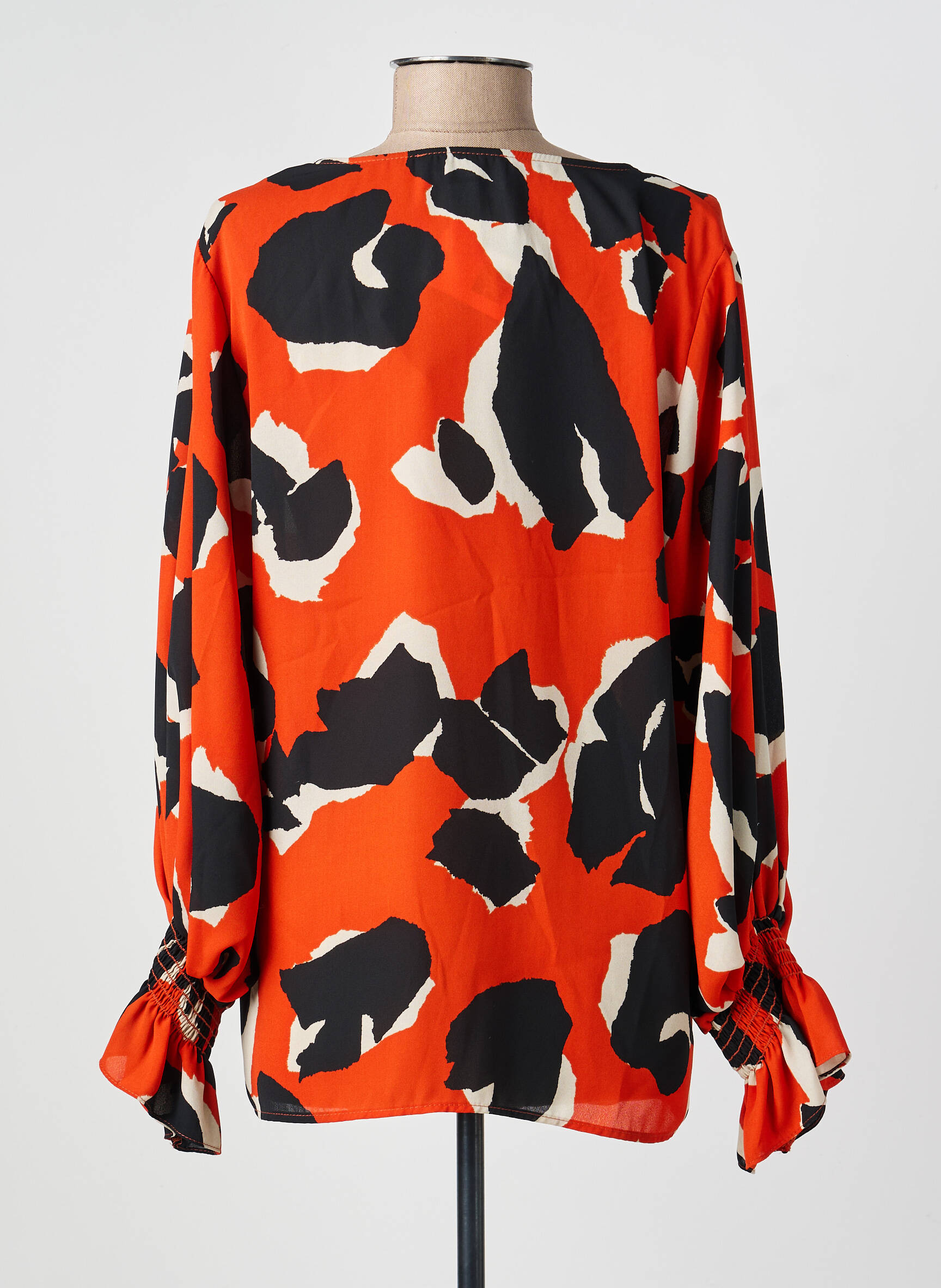 Blouse manches longues manches longues orange JOSEPH RIBKOFF femme