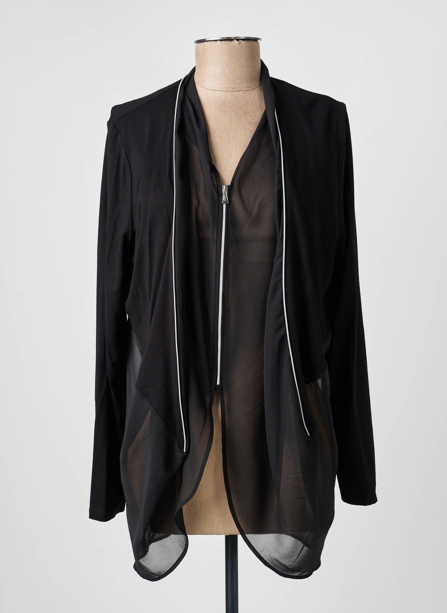 Veste casual fermeture zippée sur le devant noir TUZZI femme