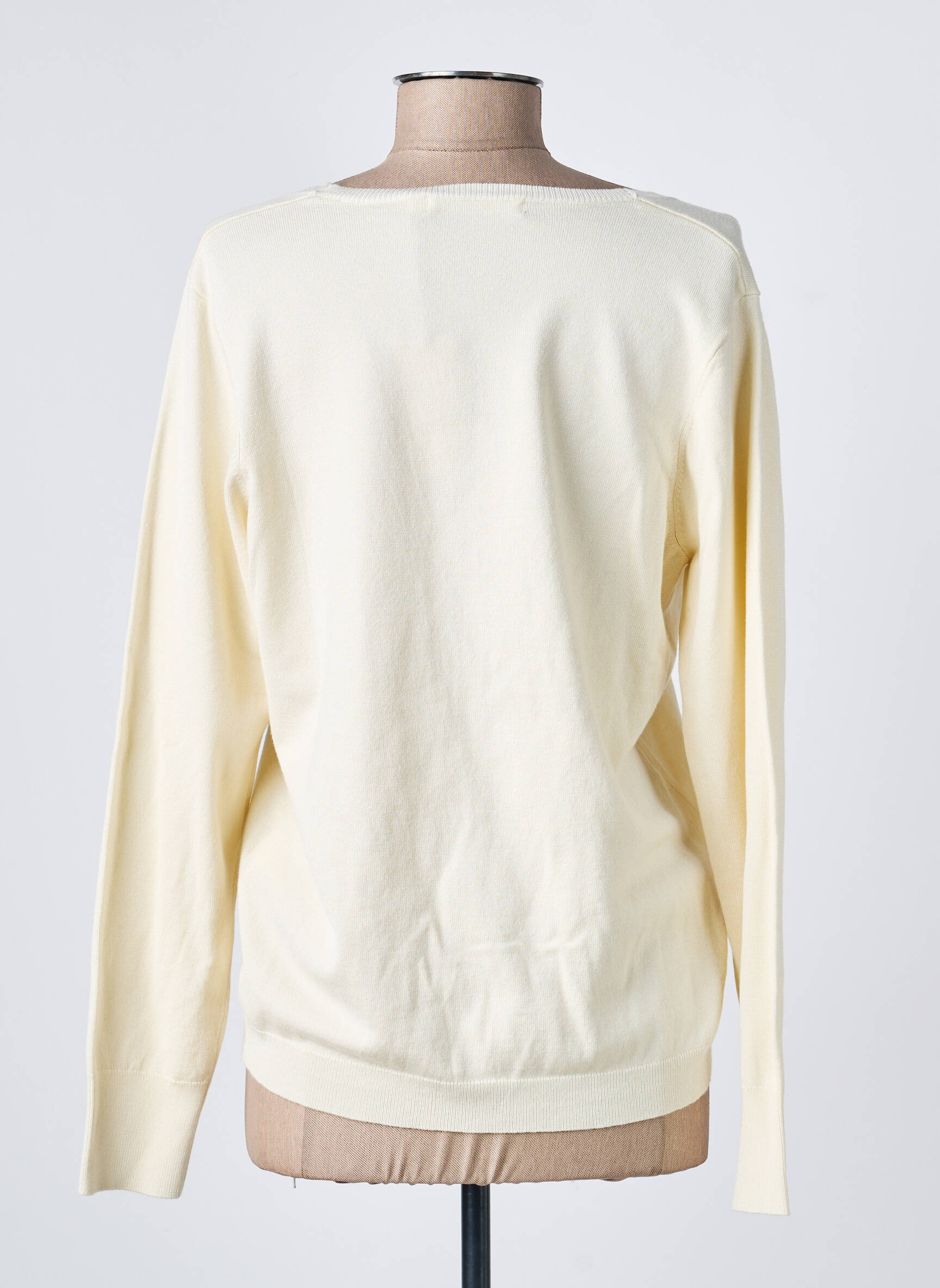 Gilet manches longues resserrée sur le bas beige ÉTYMOLOGIE femme