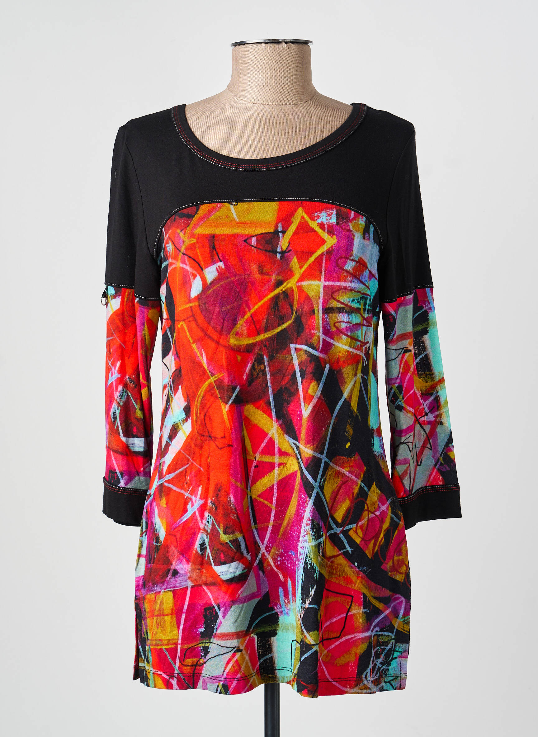 T-shirt manches longues manches longues rouge DOLCEZZA femme