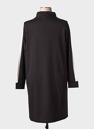 Robe mi-longue imprimé fantaisie manches longues noir TUZZI femme