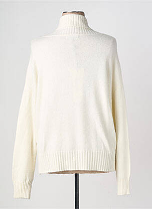 Pull col roulé stretch manches longues beige ANANKE femme