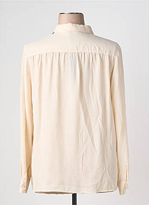 Chemisier tissage crêpe manches longues beige DEVERNOIS femme