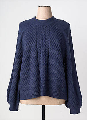 Pull stretch manches longues bleu MARC AUREL femme