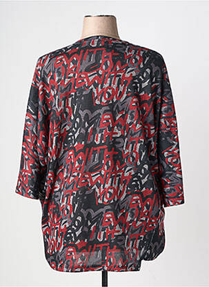 Pull tissage chiné manches 3/4 gris KAKIE femme