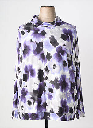 Sous-pull stretch manches longues violet FRANK WALDER femme