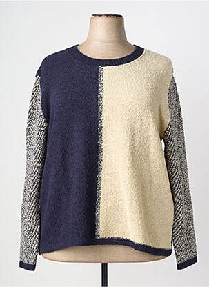 Pull stretch manches longues bleu GRIFFON femme