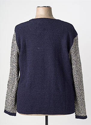 Pull stretch manches longues bleu GRIFFON femme