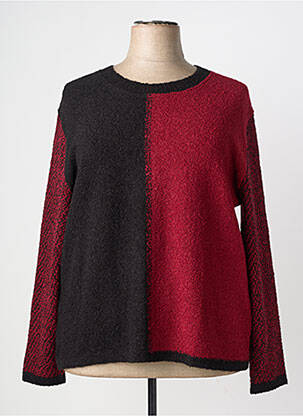 Pull stretch manches longues rouge GRIFFON femme