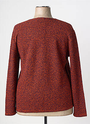 Pull tissage chiné manches longues orange GRIFFON femme