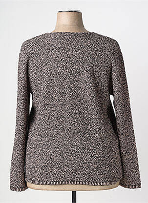 Pull tissage chiné manches longues gris GRIFFON femme