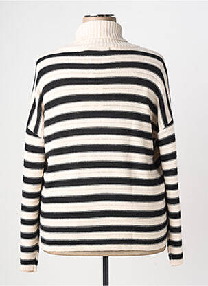 Pull col roulé stretch manches longues beige ANANKE femme