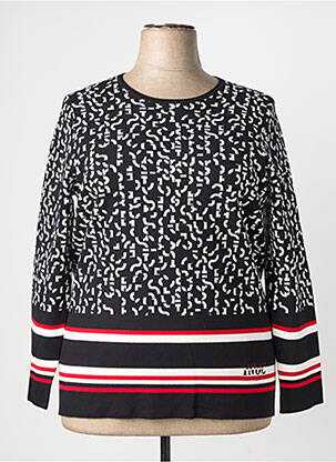 Pull coupe cintrée manches longues noir RABE femme