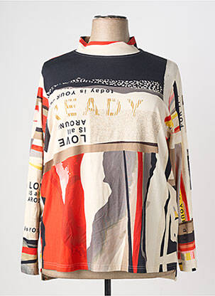 T-shirt manches longues manches longues beige TUZZI femme