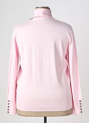 Pull col roulé stretch manches longues rose RABE femme