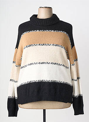 Pull stretch manches longues noir FUEGO WOMAN femme